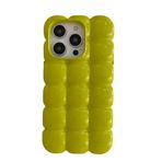 Tybiky 3D çizgi film baloncuk cep telefonu kılıfı iPhone 13 Pro Max renk makaron yumurta şekli Boba-Tee kılıf darbeye dayanıklı hava yastığı Pop Bubble yumuşak TPU kılıf komik stres oyuncak telefon