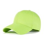 Tybiky Beyzbol kepi üniseks dış mekan koşu beyzbol kepi şapka pamuk beyzbol şapkası yetişkin gündelik saf renk beyzbol kepi beyzbol kepi şapka kadın erkek, açık yeşil, 56-58