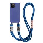 Tybiky iPhone 11 Pro Max için cep telefonu zinciri kılıf, kordonlu, cep telefonu kılıfı, naylon omuz askısı, silikon, şık bant, asmak için koruyucu kılıf, iPhone 11 Pro Max için. Safir mavisi