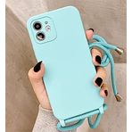Tybiky iPhone 11 Pro Max için Cep Telefonu Zinciri Kılıf Naylon Omuz Askısı Silikon Cep Telefonu Kılıfı iPhone 11 Pro Max için Şık Bant Kordonlu Asmak için Koruyucu Kılıf iPhone 11 Pro Max için, EIS Mavi