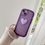 Tybiky iPhone 11 Pro Max ile uyumlu, yarı şeffaf Love Pattern cep telefonu kılıfı, dairesel bileklik, düşme koruması, kaymaz, çizilmeye karşı dayanıklı, uzun ömürlü kılıflar, lila