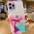 Tybiky iPhone 13 Pro Max için kılıf, iPhone 13 Pro Max için kılıf, sulu boya, mermer kılıf, 3D koruyucu kılıf, altın kaplama, TPU silikon cep telefonu kılıfı, tampon, çizilmeye karşı dayanıklı, iPhone