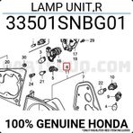 Tyc Honda Civic Arka Stop Sedan Sağ 2006-2008 (Oem No: 33501Snbg01)