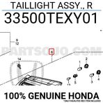 Tyc Honda Civic Fc5 Arka Stop Ledlı Sağ 2016- (Oem No: 33500Texy01)