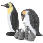 TYCIONG Penguen Ailesi Ve Kutup Ayısı Oyuncak Seti, Çocuklar İçin Gerçekçi Hayvan Oyun Seti, Dekorasyon Ve Oyun Zamanı Için İdeal (Kral penguen anne ve çocuğu)