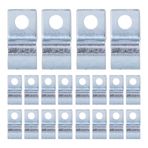 Tyenaza 20 adet tek delikli boru kelepçesi, çinko kaplama paslanmaz çelik boru klipsi Ruuber halkaları çelik borular (6mm)