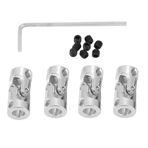 Tyenaza 4 adet evrensel mafsal şaft kaplini vidalı, şaft kaplini Motor konnektörü DIY direksiyon uzunluğu 23mm OD 11mm (İç çap 3 * 5mm)