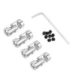 Tyenaza 4 adet evrensel mafsal şaft kaplini vidalı, şaft kaplini Motor konnektörü DIY direksiyon uzunluğu 23mm OD 11mm (İç çap 5 * 6mm)