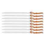 Tyenaza 8pcs açık çadır bahisleri, ağır hizmet tipi alüminyum alaşım trigon çadır çantası peg sis aksesuar zemin bahisleri zemin çapaları kamp için mandal, yürüyüş piknik sırt (Gümüş)