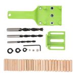 Tyenaza Drill Hole Locator, Carpentry Wood Drilling Guide Tool DIY Straight Drill Hole Locator Woodworking Supply, Self Centering Punch Locator Precise Woodworking Drill Guide for (Green)
