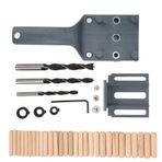 Tyenaza Drill Hole Locator, Carpentry Wood Drilling Guide Tool DIY Straight Drill Hole Locator Woodworking Supply, Self Centering Punch Locator Precise Woodworking Drill Guide for (Grey)