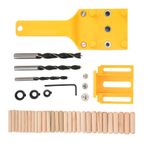Tyenaza Drill Hole Locator, Carpentry Wood Drilling Guide Tool DIY Straight Drill Hole Locator Woodworking Supply, Self Centering Punch Locator Precise Woodworking Drill Guide for (Yellow)