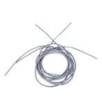 Tyenaza Nakış İpliği, Metalik Bakır Tel Dikiş Dikiş Parlaklığı 1.5mm Dia Manuel DIY String, El Nakışları için Bükülebilir Metal Zanaat Teli, String Art (Gri siyah çizgi)