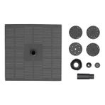 Tyenaza Solar Fountain, Solar Powered Fountain Water Pump Automatic Floating Fountain Water Pump with Nozzles for Pond Outdoor Waterscape Garden