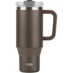 Tyeso 1200 ML Kahverengi Qq Sızdırmaz Pipetli Çift Duvarlı Vakumlu Termos
