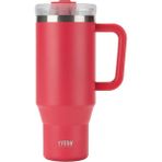 Tyeso 1200 ml Kırmızı Qq Sızdırmaz Pipetli Çift Duvarlı Vakumlu Termos