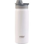 Tyeso 750 ml Beyaz Racket Vakumlu Paslanmaz Sızdırmaz Çift Duvarlı Termos