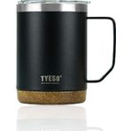 Tyeso Termos Venus Mug Vaku Mlu Paslanmaz Çelik Termal Kapaklı 530 Ml Siyah