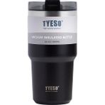 Tyeso Tripletask Termos Vakumlu Paslanmaz Çelik Pipetli 600ML - Mor