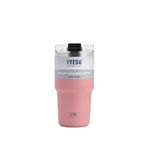 Tyeso TripleTask Termos Vakumlu Paslanmaz Çelik Pipetli 600ML (Pembe)