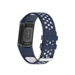 Tyogeephy Fitbit Charge 5 Bant Erkek Kadın ile Uyumlu, Spor Nefes Alabilir Silikon Yedek Bileklik, Şarj 5 Gelişmiş Fitness ve Sağlık Takip Cihazı Aksesuarları için Yumuşak Kayış