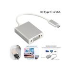 Type-c 3.1 - Vga Adaptör Dönüştürücü 1080p Monitör, Tv, Projeksiyon Uyumlu