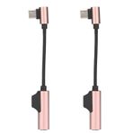 Type-C - 3.5mm Kulaklık Dönüştürücü 11.5cm Uzunluk Esnek Type-C - 3.5mm Kulaklık Kablosu Fonksiyonel Tasarım Tablet PC için Hafif