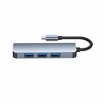 Type-c 4 Port Usb 3.0 Hub USB-C Çoklayıcı Alüminyum Gövde