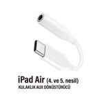 Type-C Aux İpad Air 4 - 5 Nesil Uyumlu Kulaklık Dönüştürücü Type-C Çevirici Aparat
