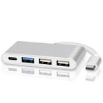 Type-C Çoklayıcı 3 Port USB 3.0 Dönüştürücü Çevirici Macbook GÜMÜŞ