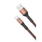 Type-C Hızlı Şarj Kablosu – Kahverengi, Örgülü, Kırılmaz, 1m Usb Girişli