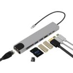 Type C Hub Çoklayıcı 8 Port USB HDMI RJ45 Kart Okuyucu Nemere