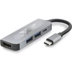 Type-C Hub HDMI 4K USB 3.0 Pd 4 Port Gri HDX7840 - 1