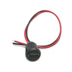 Type C Panel Montaj Dişi Soket 2 Pin 15cm Kablolu Uzatma Usb 3.1 Konnektör Araba Kamera Oyuncak