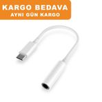 Type-C To Aux 3.5mm Kulaklık Çevirici Dönüştürücü Adaptör