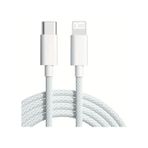 Type-C To Iphone Uyumlu Hızlı Şarj Kablosu Örgülü Kablo Iphone 14 13 12 11 X 7 8 Uyumlu Beyaz