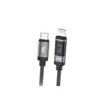 Type-c To Lightning Iphone 27w Örgülü Led Dijital Ekranlı Şarj Ve Data Kablosu 1 Metre