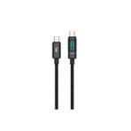 Type-c To Type-c 100w 480mbps E-marker Çipli Led Dijital Ekranlı Şarj Ve Data Kablosu 1 Metre Si