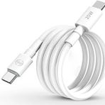 Type C to Type C Şarj Kablosu 30W 2 Metre Uzun Pd Çift Taraflı Usb C Hızlı Şarj ve Data Kablosu Beyaz