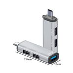Type-C to USB 3.0 Çoklayıcı / 3in1 USB Çoğaltıcı HUB / 1xUSB 3.0 / 2xUSB 2.0