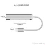 TYPE C TO USB 3.0 ÇOKLAYICI 4 PORT HUB 3.1 ADAPTÖR ÇEVİRİCİ