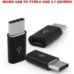 Type-C To Usb 3.1 Mikro Usb Şarj Çevirici Dönüştürücü Adaptör