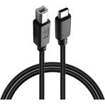 Type-C To Usb-B Yazıcı Tarayıcı Printer Kablosu (1.5 Metre) - Pc Laptop Ile Yazıcı Ara Bağlantı Data Kablosu - Usb 2.0 Hızlı Stabil Yazdırma - Kolay Kullanım - Usb-C Printer Kablosu