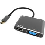 Type-C To Vga Hdmi Usb Type-C Çevirici Cu451