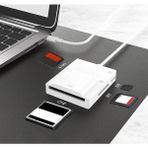 Type-C USB 3,0 4 In 1 Card Reader Kart Okuyucu - Beyaz