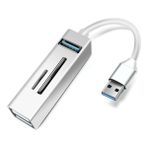 Type-C USB 3,0 Çoğaltıcı Hub Kart Okuyucu - Gümüş