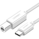 Type-C USB B Yazıcı Kablosu, 1.5 Metre, Beyaz