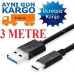 Type-C Usb Kablo 3.1 5110P Veri Aktarım 3 Metre Şarj Kablosu 3M L