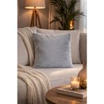 Typoniq Attitude Included Premium Çift Tarafl8 Rabbit Peluş Kırlent Kılıfı Ultra Yumuşak Tavşan Tüyü Dokulu Gri (43X43 Cm)