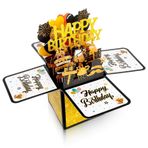 Tyqour Pop Up Doğum Günü Kartı Kendin Yap Parıltılı 3D Doğum Günü Kartları Kadınlar için Açılır Doğum Günü Kartları Komik Pop Up Kartları Havalı Tebrik Kartları Erkekler için Doğum Günü Hediyesi Baba